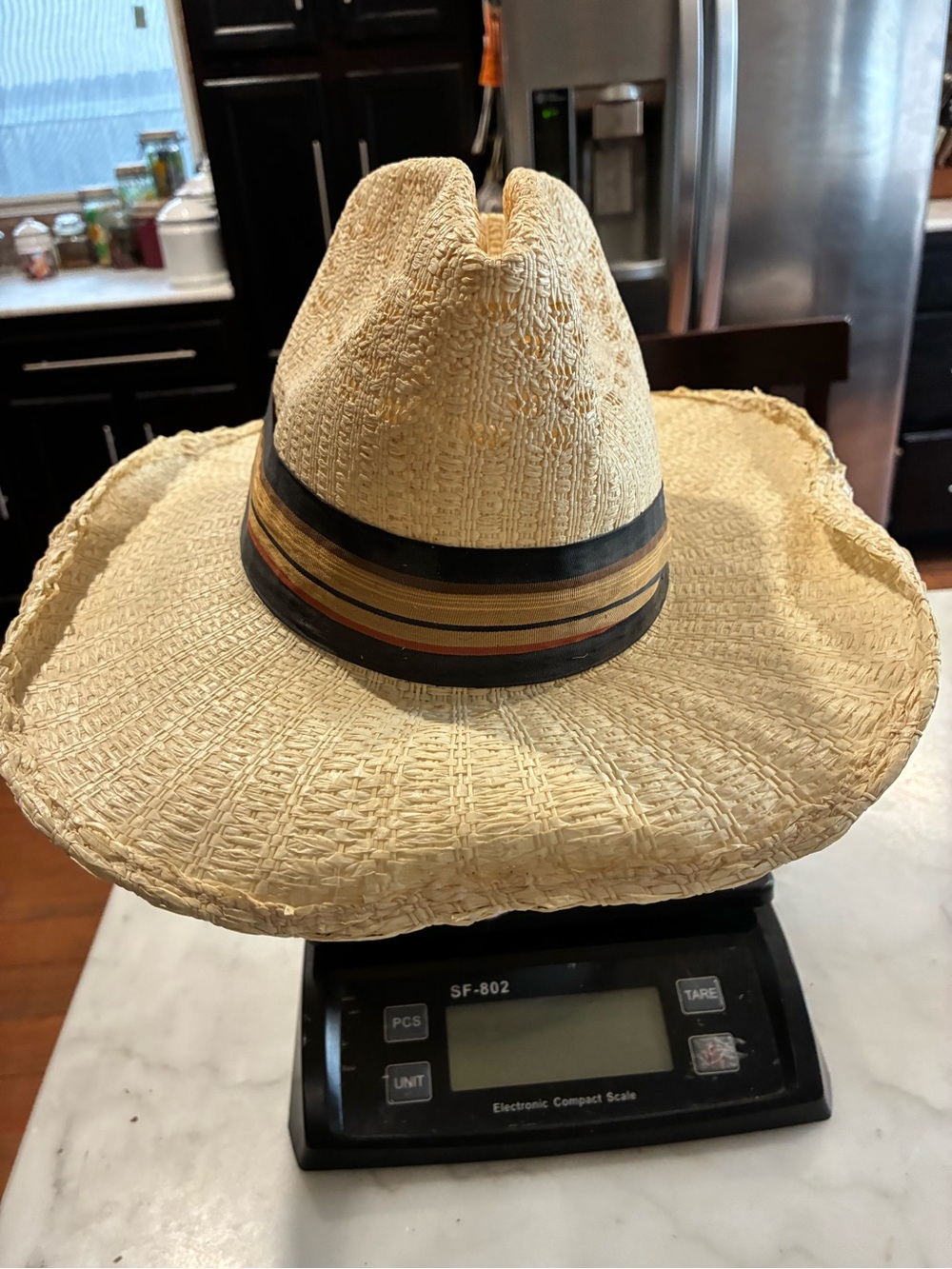 Vtg Miller Bros Western Straw Cowboy Rancher Hat Panama 7 1/4